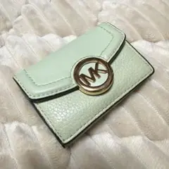 Michael Kors ミントグリーン 三つ折り財布 ミニ財布