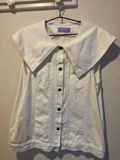 A様専用　wee9s ヴィンテージライクビッグカラーデニムベスト