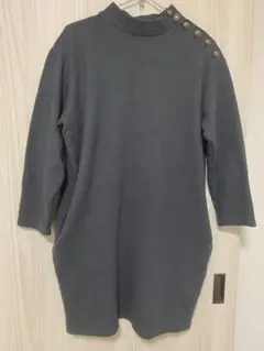 Chez toi ワンピース　毛100％ 膝丈 9分袖 ウール