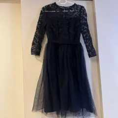 VERBAL MUSE ネイビー レースドレス