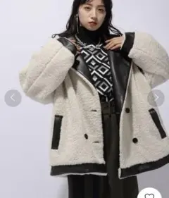 最終値下げ‼️新品タグ付き　HARE リバーシブルフェイクレザーボアジャケット