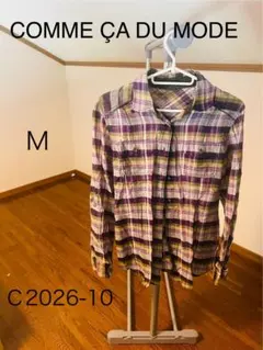 COMME CA DU MODE チェック柄シャツ Mサイズ