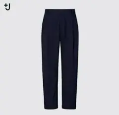 UNIQLO +J ダークグレー ウールブレンドタックパンツ オンライン限