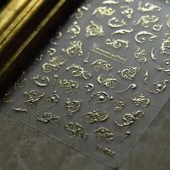 ネイルシール　3D 立体　ヨーロッパ　ヴィクトリア　ゴールド　852