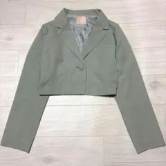 リゼクシー ナローラペルクロップドジャケット ミントグリーンのサムネイル