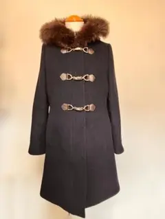 C473★アプワイザー・リッシェ ダッフルコート フーテッドコート女性用 2濃紺のサムネイル