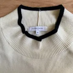 GLOBAL WORK リブ編みクルーネックセーター M