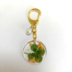 4つ葉＆シマエナガ　キーホルダー