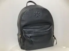 トリーバーチ　レザーリュック 黒 エンボスロゴ