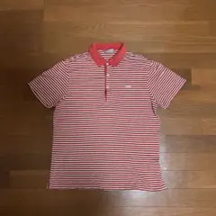 LACOSTE ラコステ ボーダー ポロシャツ 赤 白 緑 短丈 Y2K