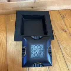 【未使用】南部鉄器　灰皿　南部盛栄堂　レトロ　 鋳鉄製スクエア型灰皿 ブラック