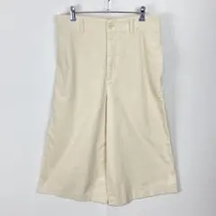 美品 UNIQLO ユニクロ ハイウエストコーデュロイワイドクロップドパンツ L