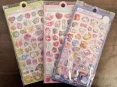 【カワイイ】ぷくぷく 夜光シール 3枚セット