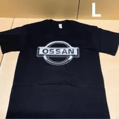 OSSAN オッサン おもしろ　パロディ半袖Tシャツ　ブラック　L