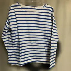 値下★Samarasa Mos2 白/青ストライプ Mサイズ 長袖Tシャツ