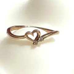 canal4℃ ヨンドシー　ピンクゴールド　k10 ハート　ピンキー　リング