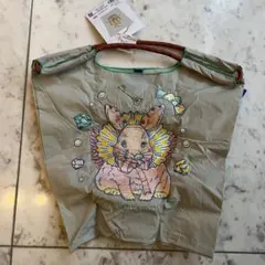 新品正規 BALL&CHAIN ウサギ刺繍 D.M.RABBITエコバッグ M