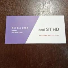 最新　アンドエスティ　匿名配送　and ST HD 株主様ご優待券のサムネイル