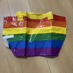 新品【IKEA STORSTOMMA レインボーエコバッグ　Sサイズ　1個】