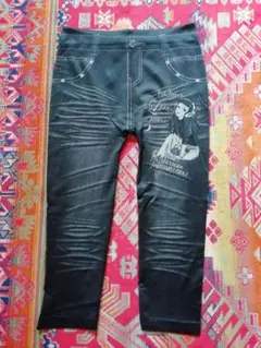 新品未使用　デニム風　スパッツ　1