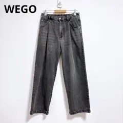 ウィゴー】ストレートデニム　デニム　ジーンズ　メンズパンツ　後ろゴム　グレー　Ⅿ