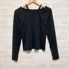 SENSE OF PLAC ブラック　長袖　アシンメトリー　オフショルダー