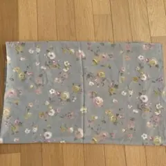 グレー花柄生地 はぎれ