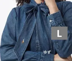 【人気完売品】POLO RALPH LAUREN ボウタイ リボン　デニムシャツ