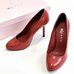 DIANA ダイアナ エナメルパンプス ハイヒール ポインテッドトゥ レッド
