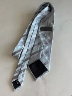 【美品】カルバンクライン ネクタイ スカイブルー ストライプ シルク ckロゴ