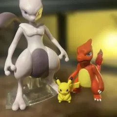 ポケモンスケールワールド　カントー地方　ミュウツー ピカチュウリザードフィギュア