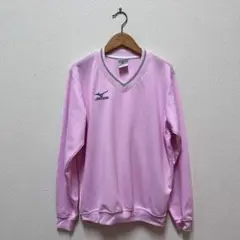 Mizuno テニスウェア Vネック 長袖ウェア ピンクS