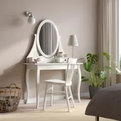 【極美品】IKEA HEMNES ドレッサー ホワイト 鏡台のサムネイル
