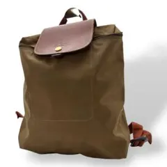 美品 ロンシャン ル•プリアージュ バックパック リュック ナイロン ベージュ