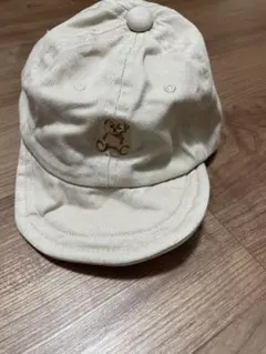 POLO ベビー帽子 ベージュ ベア刺繍