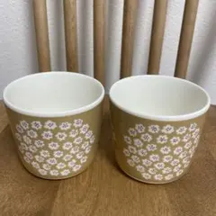 未使用★日本限定カラー・マリメッコ プケッティ ベージュ ラテマグ2個