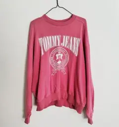 TOMMY JEANS トミージーンズ ピンク トレーナー メンズ レディース