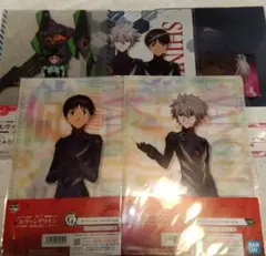 【5点セット】碇シンジ＆渚カヲル エヴァンゲリオン 一番くじ クリアファイル