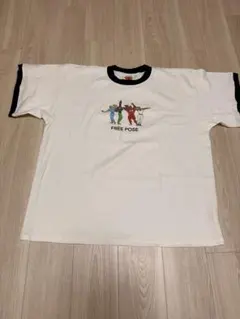 JACKPOTMARKET リンガーTシャツ　半袖　ホワイト　ネイビー　Lサイズ JACKPOTMARKET リンガーTシャツ 半袖 ホワイト ネイビー Lサイズ
