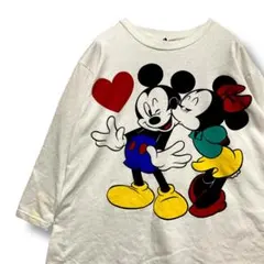 BSFS キャラ スウェット 古着 90s USA製 ミッキー ミニー ハート