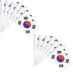 国旗 韓国国旗 パーティー フラグ　応援グッズ　12本セット　ミニサイズ