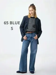 GU バギーフレアジーンズ+EC 丈長め 65BLUE Sサイズのサムネイル