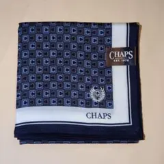 CHAPS 幾何学模様 ハンカチ ネイビーのサムネイル