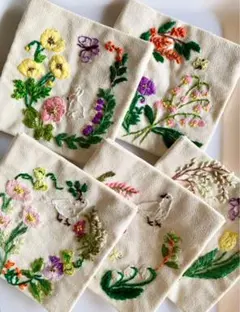 ハンドメイド ✳︎ コースター ✳︎ 布製 ✳︎ 5枚セット✳︎ テーブル用品 ✳︎31