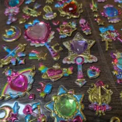 カラフル宝石風シールセット 3枚