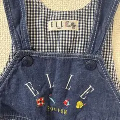 ELLE デニムロンパース 80サイズ　ダルマオール