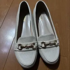 ホワイトベージュローファー Lサイズ