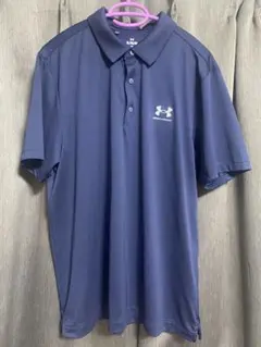 【メンズ】UNDER ARMOUR ゴルフ 半袖ポロシャツ ネイビー XL