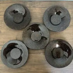 津軽塗　茶托 菓子受け皿　5枚セット 樹脂　プラスチック