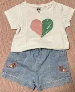 BONTON Tシャツ & デニムショーツ セット 6yrs(115cm)